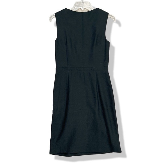 Co-Op Barney's New York Black 100% SILK Sleeveless V-neck Pleated Waist Size: 4 - Picture 4 of 9